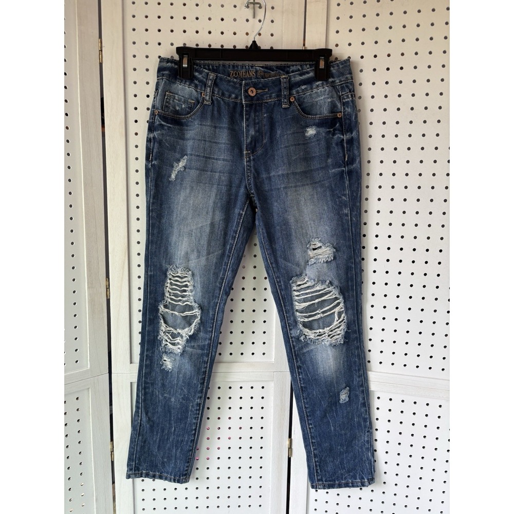 ZCO Premium Jeans Women's Juniors Size 5 Ripped Distressed Denim